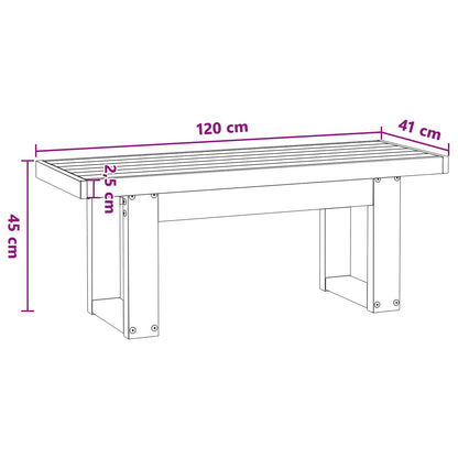 Dining Bench NOAIN 120 x 41 x 45 cm Solid Pine Wood Natural