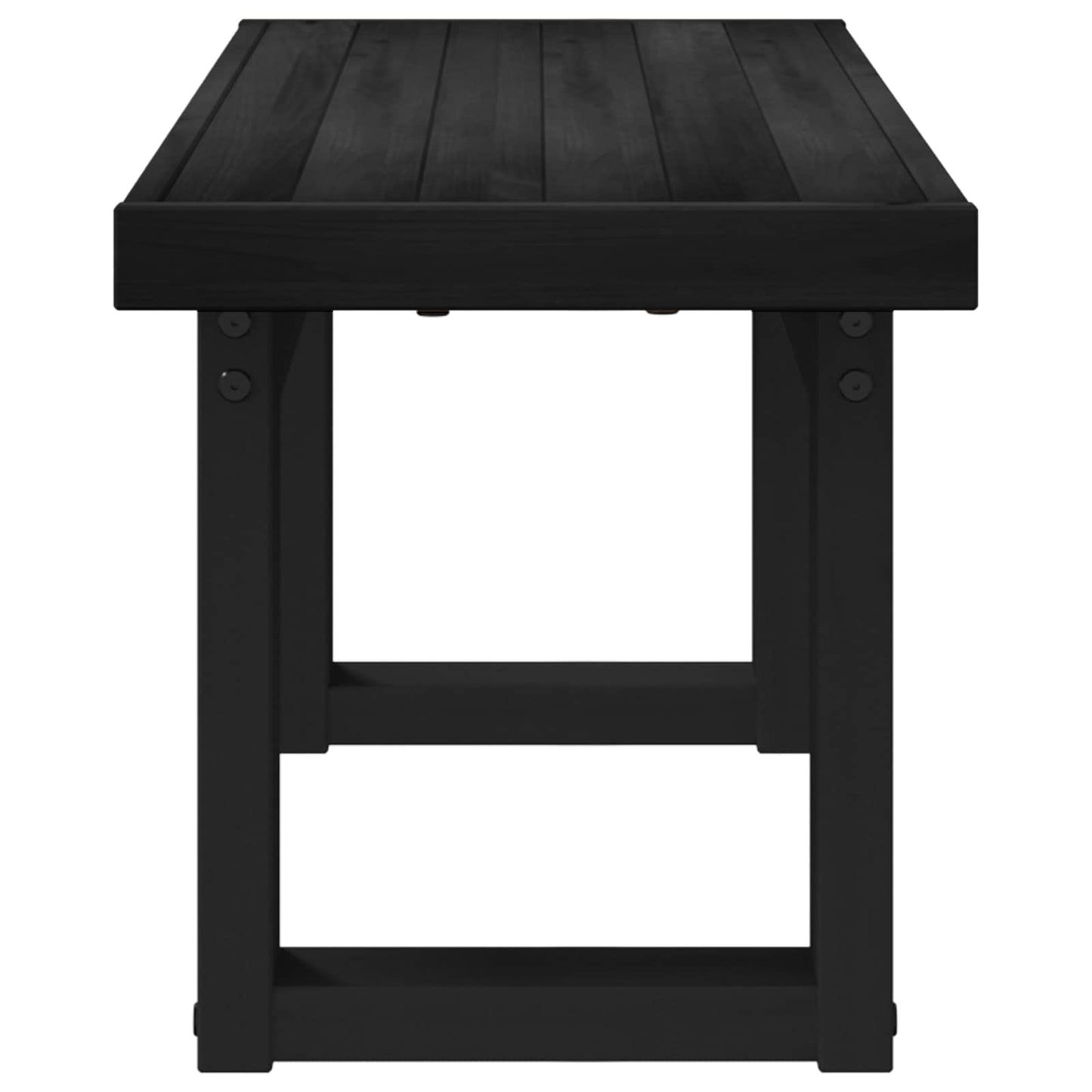 Dining Bench NOAIN 120 x 41 x 45 cm Solid Pine Wood Black