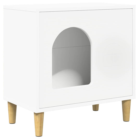 Cat House White 51 x 30 x 52 cm Engineered Wood