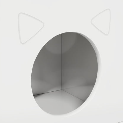Cat House Gloss White 72 x 42.5 x 70 cm Engineered Wood