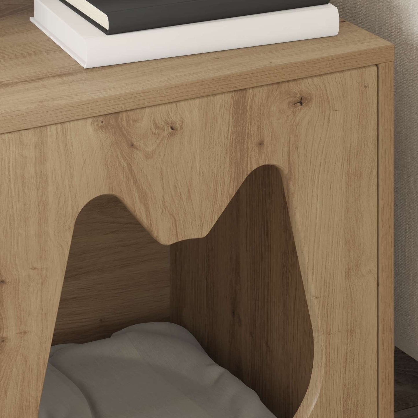 Cat House Artisian Oak 42.5 x 40 x 53.5 cm Engineered Wood