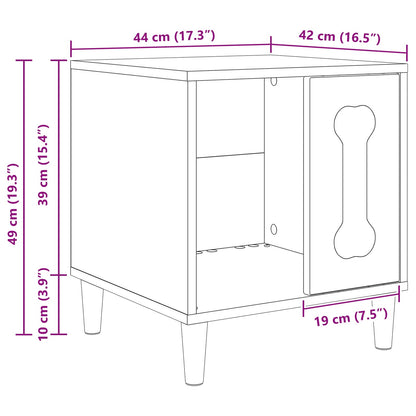 Dog House Old Wood 44 x 42 x 49 cm Engineered Wood