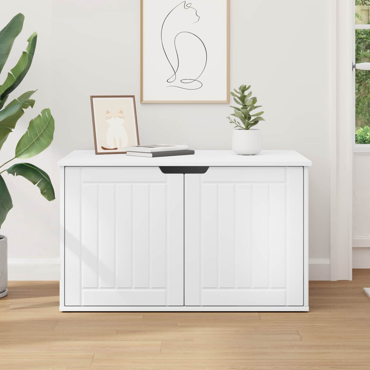 Cat House White 85 x 55 x 50.5 cm Engineered Wood