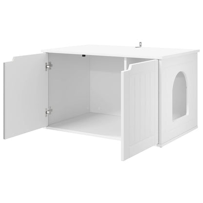 Cat House White 85 x 55 x 50.5 cm Engineered Wood