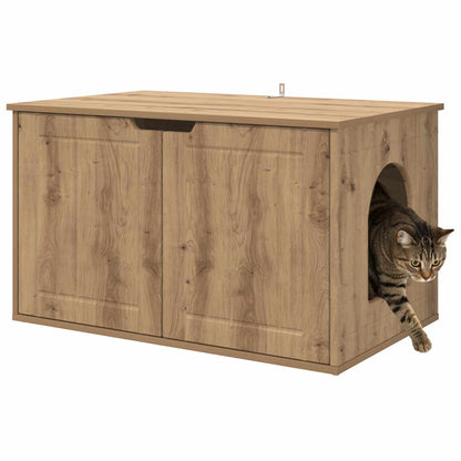 Cat House Artisian Oak 85 x 55 x 50.5 cm Engineered Wood