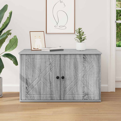 Cat House Grey Sonoma 85 x 55 x 50 cm Engineered Wood