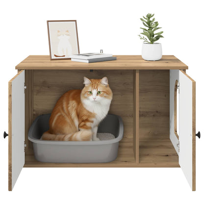 Cat House Artisian Oak 85 x 55 x 50 cm Engineered Wood