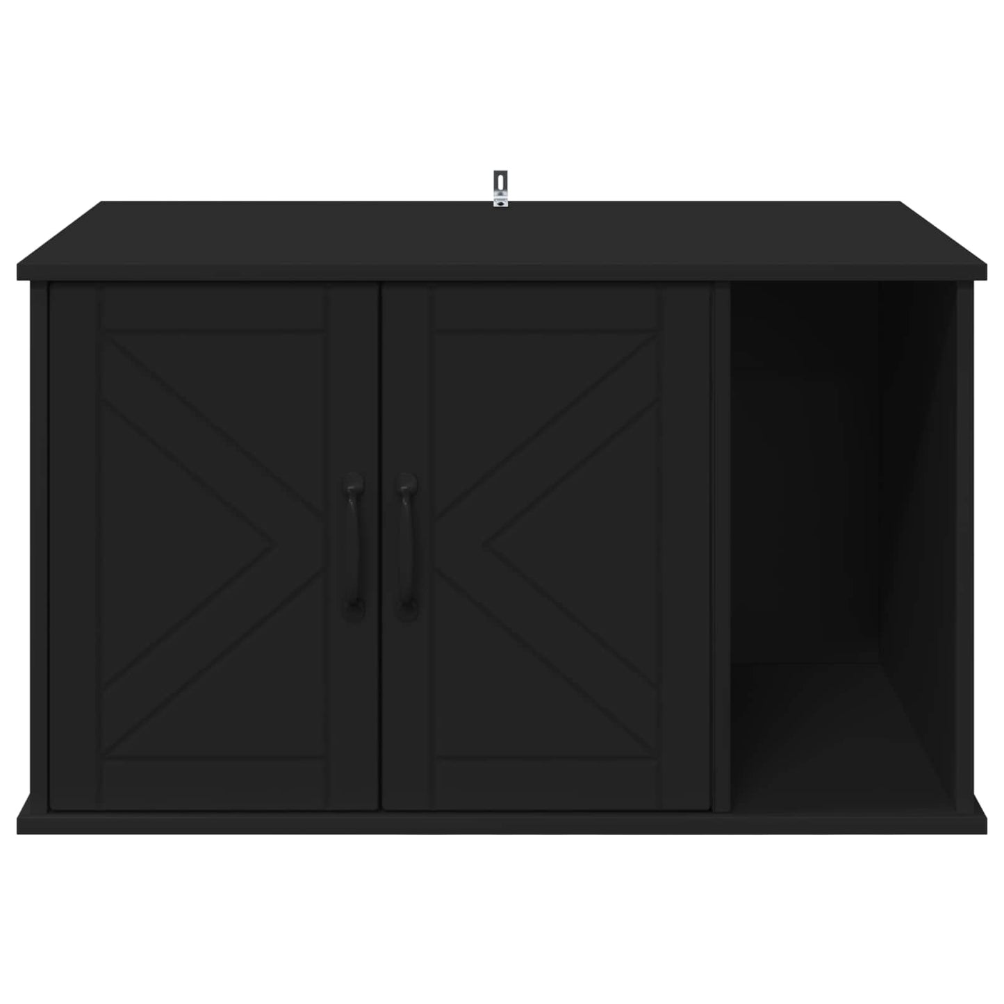 Cat House Black 85 x 55 x 50 cm Engineered Wood