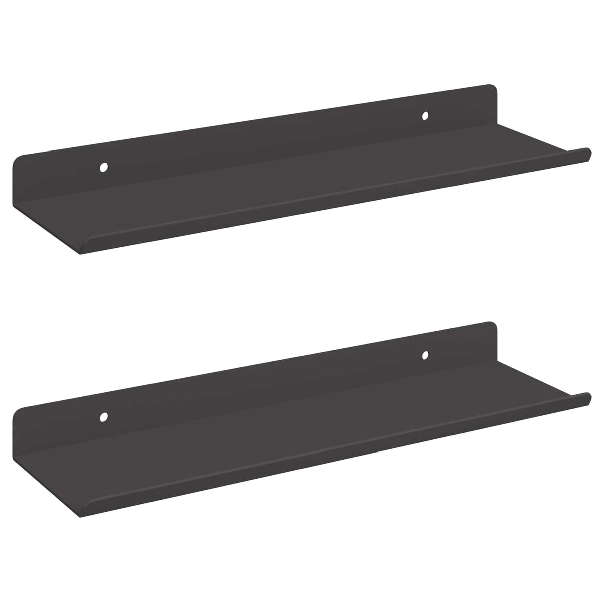 Floating Shelf 2 pcs Black 30 x 9 x 2.5 cm Steel