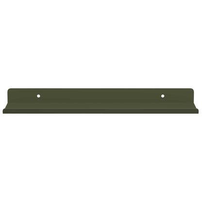 Floating Shelf 2 pcs Olive Green 30 x 9 x 2.5 cm Steel