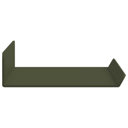 Floating Shelf 2 pcs Olive Green 30 x 9 x 2.5 cm Steel