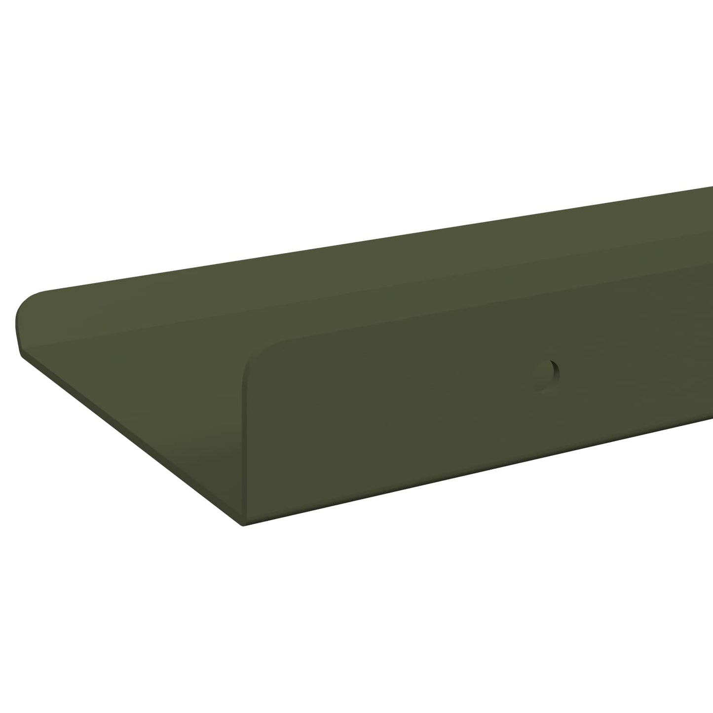Floating Shelf 2 pcs Olive Green 40 x 8.5 x 2.5 cm Steel