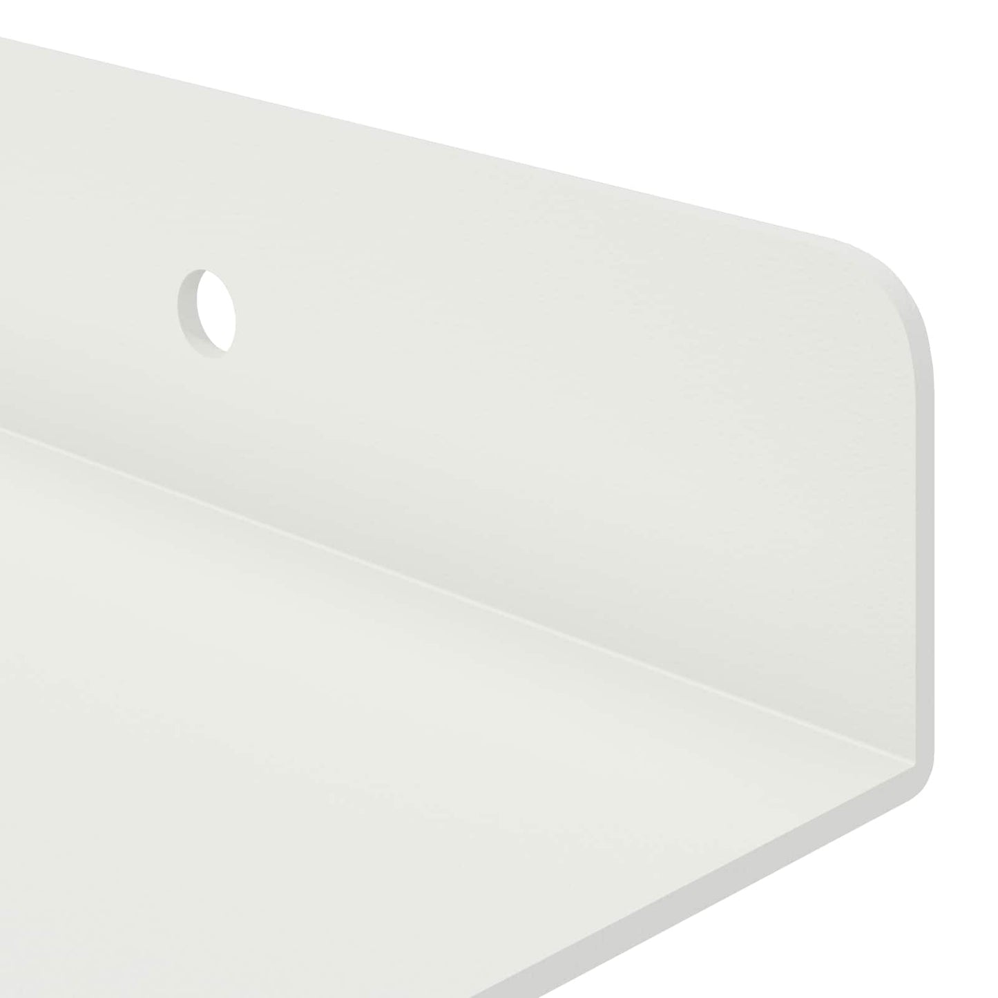 Floating Shelf Wall-mounted 2 pcs White 40 x 8.5 x 2.5 cm Steel