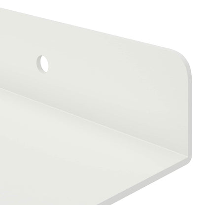 Floating Shelf Wall-mounted 2 pcs White 40 x 8.5 x 2.5 cm Steel