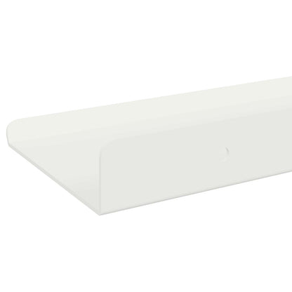 Floating Shelf Wall-mounted 2 pcs White 40 x 8.5 x 2.5 cm Steel