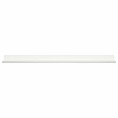 Floating Shelf 2 pcs White 60 x 8.5 x 2.5 cm Steel