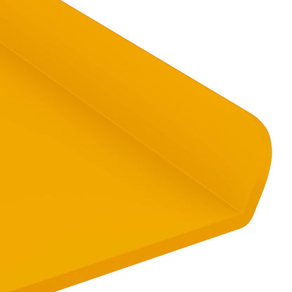 Floating Shelf 2 pcs Mustard Yellow 80 x 9 x 2.5 cm Steel