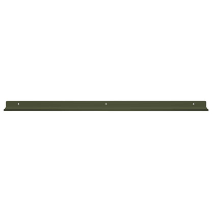 Floating Shelf 2 pcs Olive Green 80 x 9 x 2.5 cm Steel