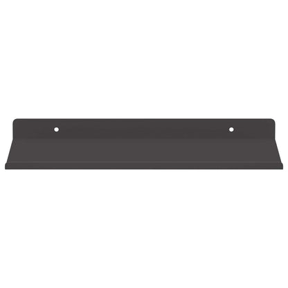 Floating Shelf 2 pcs Black 30 x 18 x 2.5 cm Steel