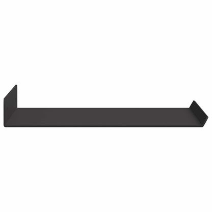Floating Shelf 2 pcs Black 30 x 18 x 2.5 cm Steel
