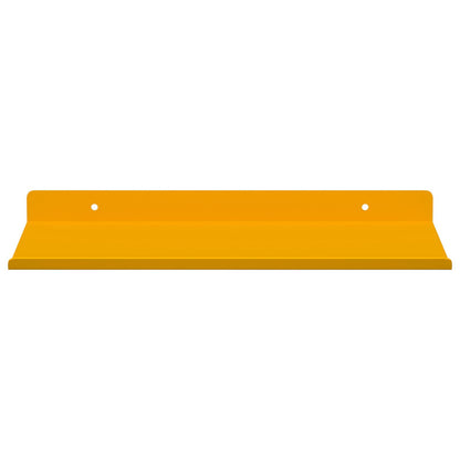 Floating Shelf 2 pcs Mustard Yellow 30 x 18 x 2.5 cm Steel