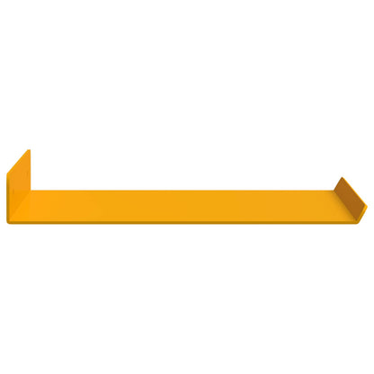 Floating Shelf 2 pcs Mustard Yellow 30 x 18 x 2.5 cm Steel