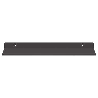 Floating Shelf 2 pcs Black 40 x 18 x 2.5 cm Steel
