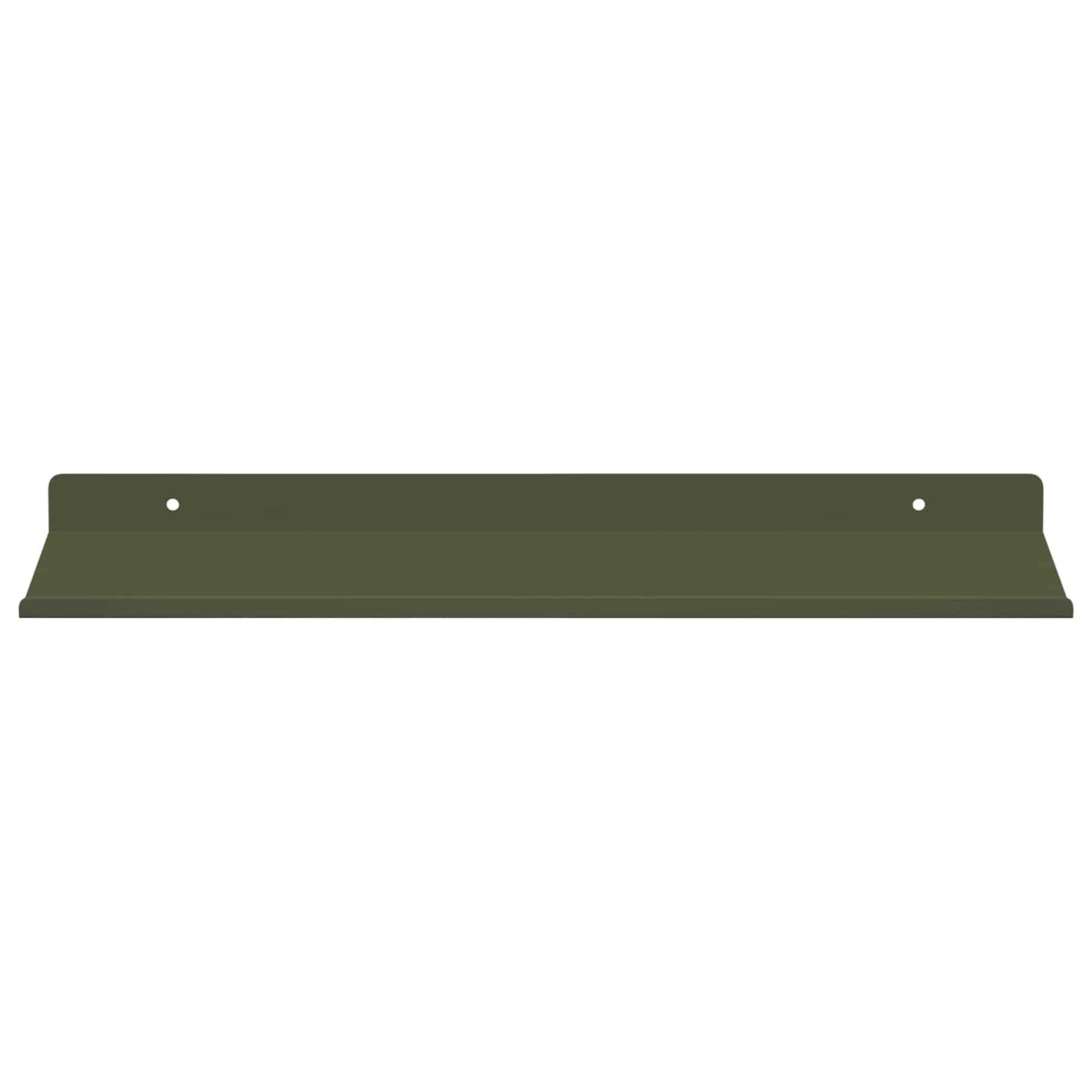 Floating Shelf 2 pcs Olive Green 40 x 18 x 2.5 cm Steel