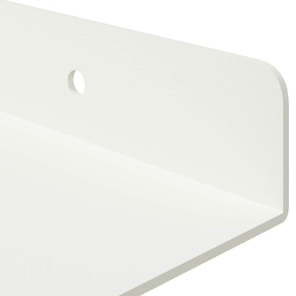 Floating Shelf 2 pcs White 40 x 18 x 2.5 cm Steel