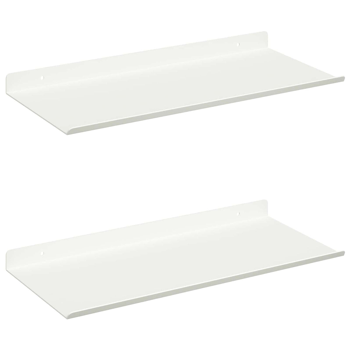 Floating Shelf 2 pcs White 40 x 18 x 2.5 cm Steel