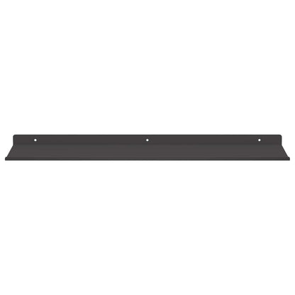 Floating Shelf 2 pcs Black 60 x 18 x 2.5 cm Steel