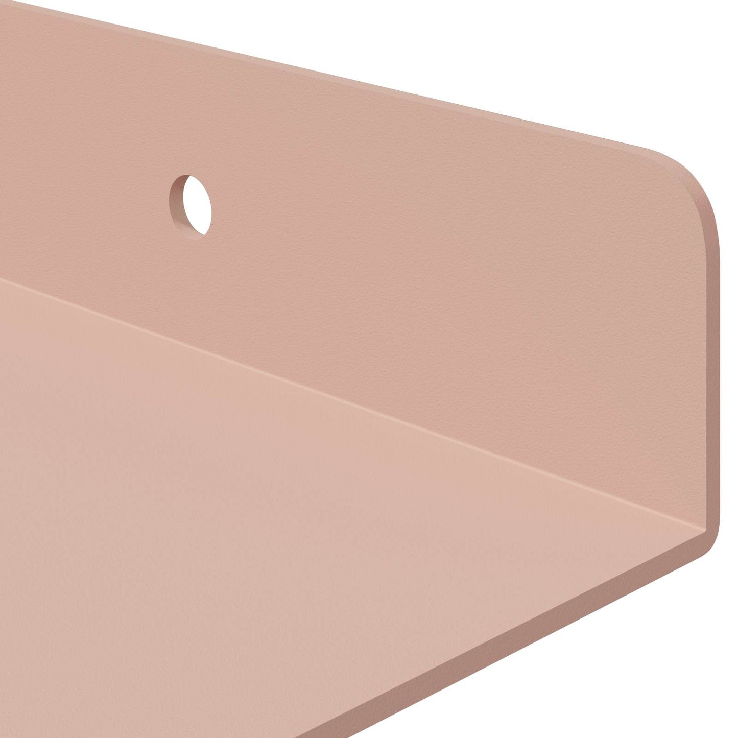 Floating Shelf Wall-mounted 4 pcs Pink 60 x 18 x 2.5 cm Steel