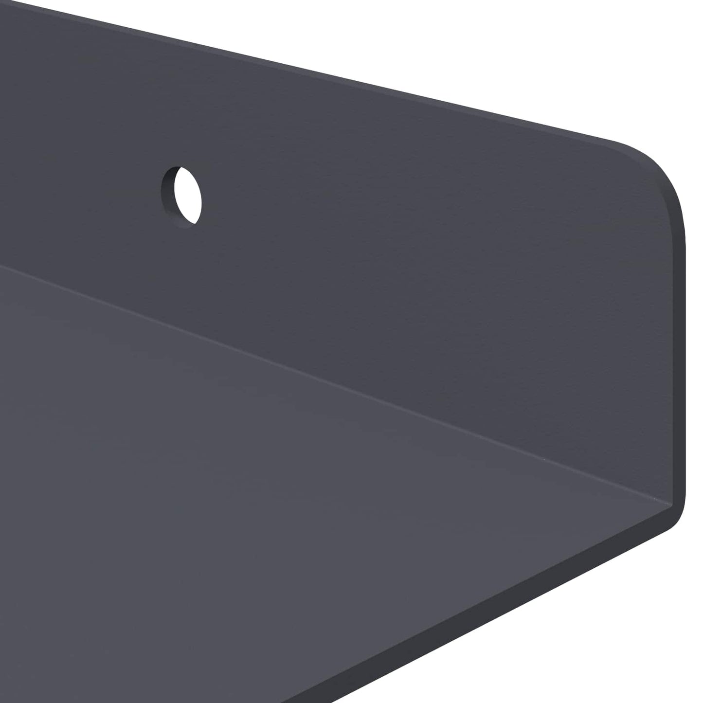 Floating Shelf 4 pcs Anthracite 60 x 18 x 2.5 cm Steel