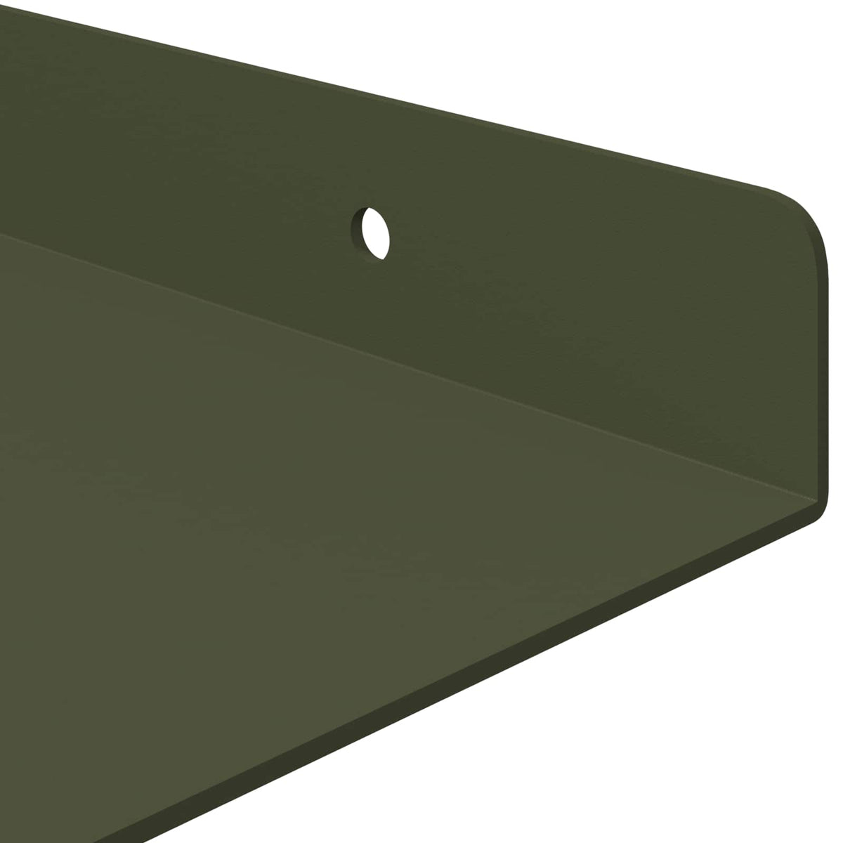 Floating Shelf 2 pcs Olive Green 60 x 18 x 2.5 cm Steel