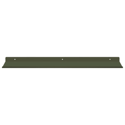 Floating Shelf 2 pcs Olive Green 60 x 18 x 2.5 cm Steel