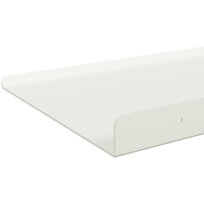 Floating Shelf 2 pcs White 60 x 18 x 2.5 cm Steel