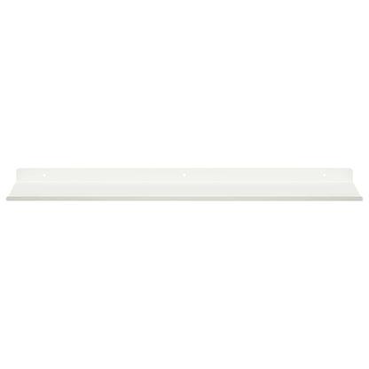 Floating Shelf 2 pcs White 60 x 18 x 2.5 cm Steel