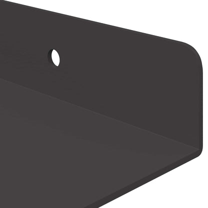 Floating Shelf 2 pcs Black 80 x 18 x 2.5 cm Steel