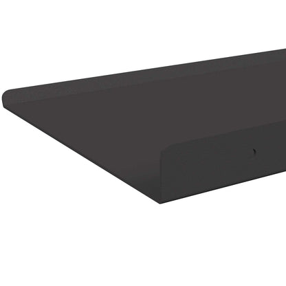Floating Shelf 4 pcs Black 80 x 18 x 2.5 cm Steel