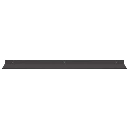 Floating Shelf 4 pcs Black 80 x 18 x 2.5 cm Steel
