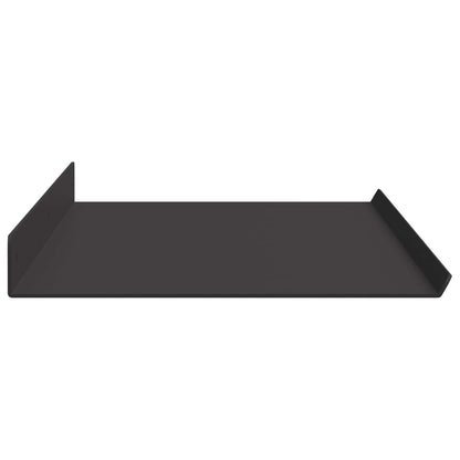 Floating Shelf 4 pcs Black 80 x 18 x 2.5 cm Steel