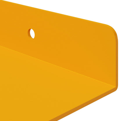 Floating Shelf 4 pcs Mustard Yellow 80 x 18 x 2.5 cm Steel