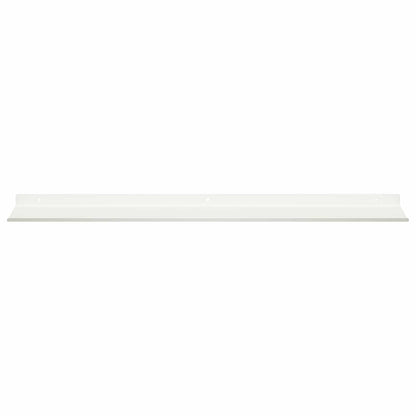 Floating Shelf 2 pcs White 80 x 18 x 2.5 cm Steel