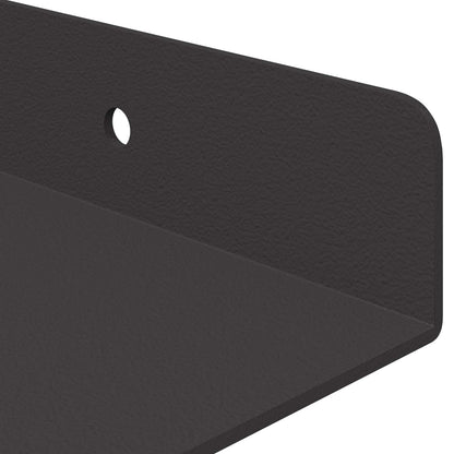 Floating Shelf 4 pcs Black 100 x 18 x 2.5 cm Steel