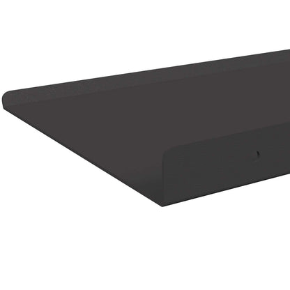 Floating Shelf 4 pcs Black 100 x 18 x 2.5 cm Steel