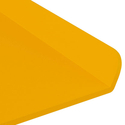 Floating Shelf 4 pcs Mustard Yellow 100 x 18 x 2.5 cm Steel