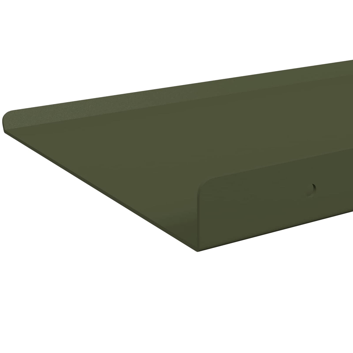 Floating Shelf 2 pcs Olive Green 100 x 18 x 2.5 cm Steel