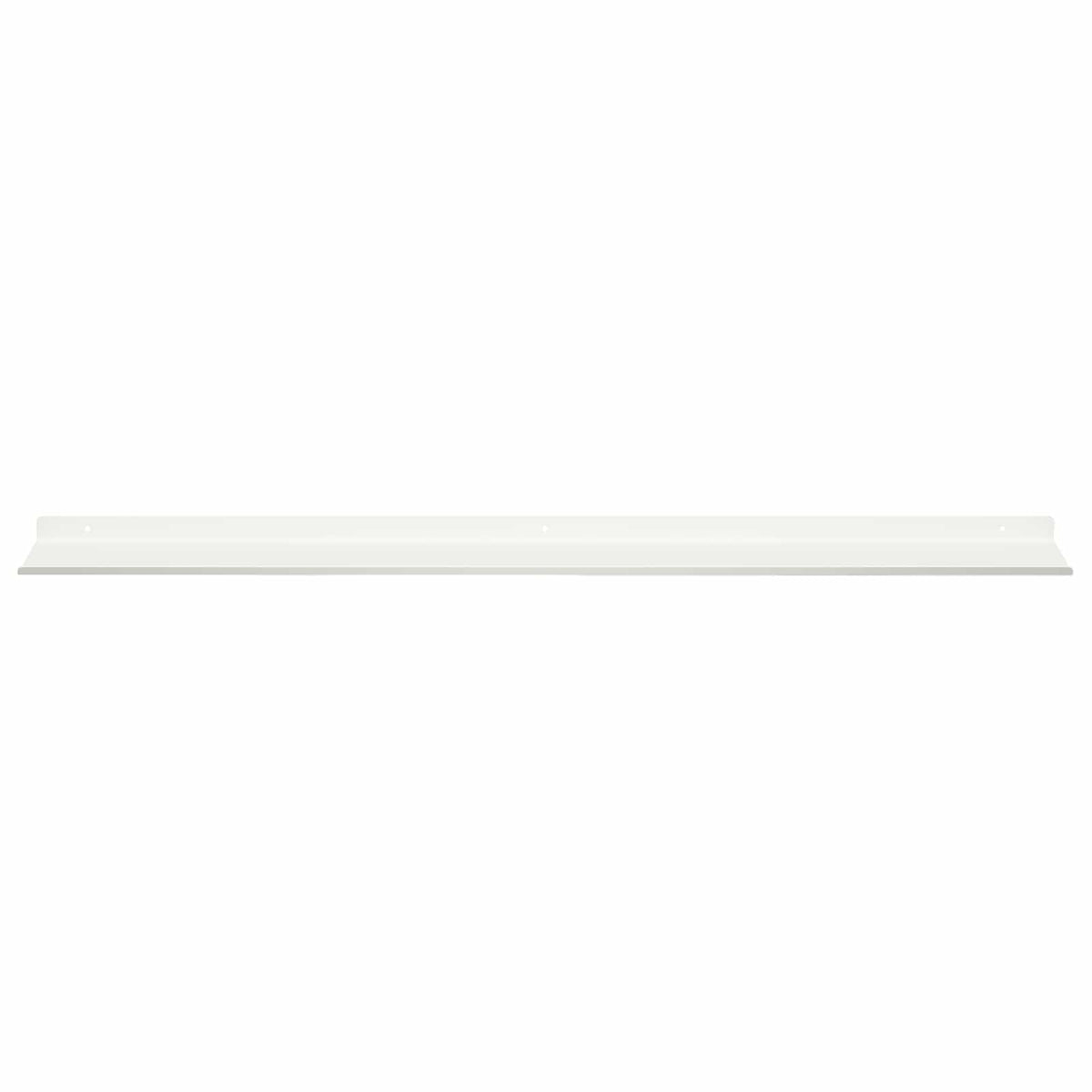 Floating Shelf 2 pcs White 100 x 18 x 2.5 cm Steel
