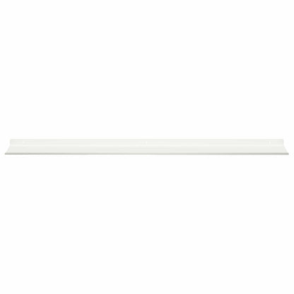 Floating Shelf 2 pcs White 100 x 18 x 2.5 cm Steel
