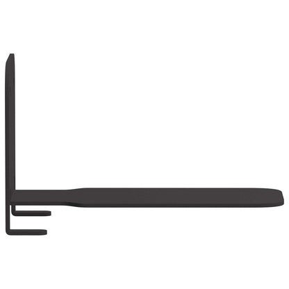 Floating Shelf with Shelf 8 pcs Black 6 x 10.8 x 6.6 cm